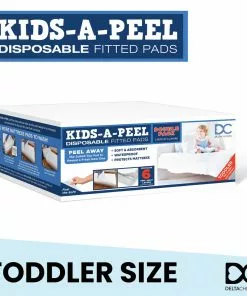 Delta Children Kids-A-Peel Disposable Fitted Sheets, 6-Pack, Waterproof, Breathable Soft Bed Pads That Protect Your Mattress Sheets & Mattress Covers