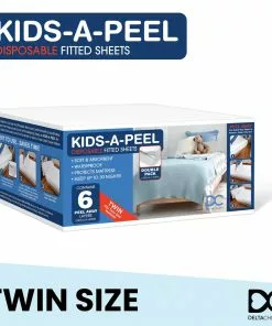 Delta Children Kids-A-Peel Disposable Fitted Sheets, 6-Pack, Waterproof, Breathable Soft Bed Pads That Protect Your Mattress Sheets & Mattress Covers 29 Delta Children Kids-A-Peel Disposable Fitted Sheets, 6-Pack, Waterproof, Breathable Soft Bed Pads That Protect Your Mattress Sheets & Mattress Covers
