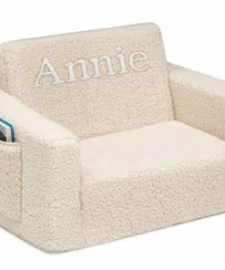 Delta Children Personalized Cozee Flip-Out Sherpa 2-in-1 Convertible Chair To Lounger For Kids What's New