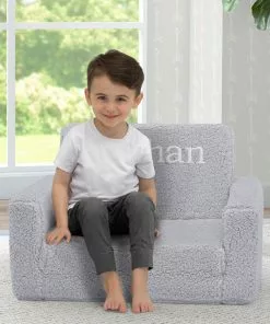 Delta Children Personalized Cozee Flip-Out Sherpa 2-in-1 Convertible Chair To Lounger For Kids What's New