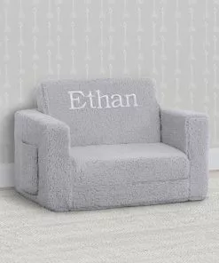Delta Children Personalized Cozee Flip-Out Sherpa 2-in-1 Convertible Chair To Lounger For Kids What's New