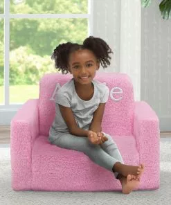 Delta Children Personalized Cozee Flip-Out Sherpa 2-in-1 Convertible Chair To Lounger For Kids What's New