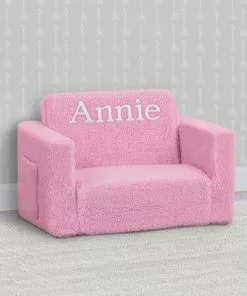 Delta Children Personalized Cozee Flip-Out Sherpa 2-in-1 Convertible Chair To Lounger For Kids What's New