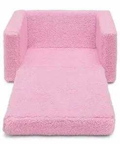 Delta Children Personalized Cozee Flip-Out Sherpa 2-in-1 Convertible Chair To Lounger For Kids What's New