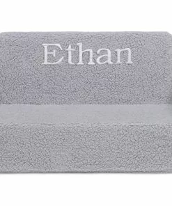 Delta Children What's New Personalized Cozee Flip-Out Sherpa 2-in-1 Convertible Sofa To Lounger For Kids