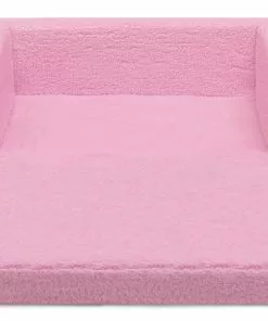 Delta Children What's New Personalized Cozee Flip-Out Sherpa 2-in-1 Convertible Sofa To Lounger For Kids