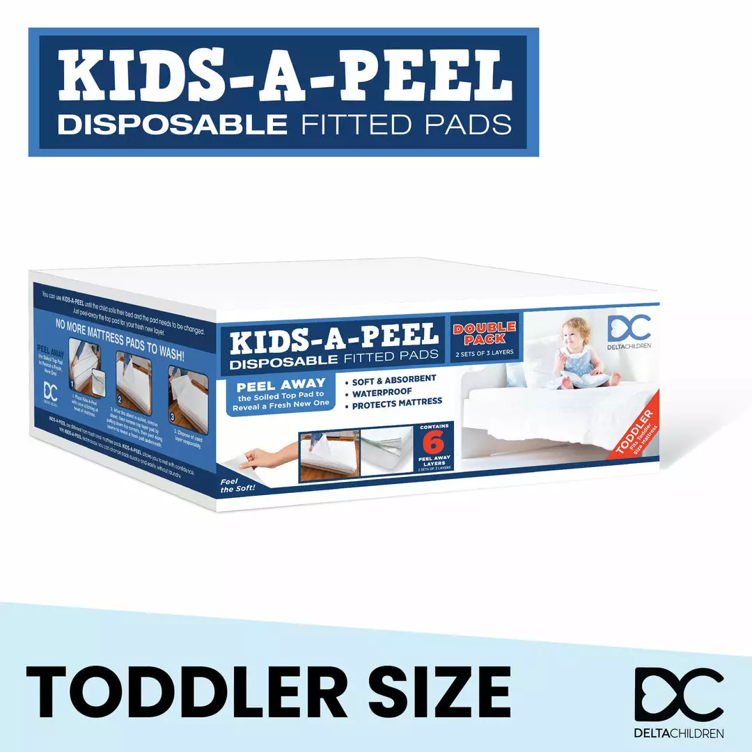 Delta Children Kids-A-Peel Disposable Fitted Sheets, 6-Pack, Waterproof, Breathable Soft Bed Pads That Protect Your Mattress Sheets & Mattress Covers 17 Delta Children Kids-A-Peel Disposable Fitted Sheets, 6-Pack, Waterproof, Breathable Soft Bed Pads That Protect Your Mattress Sheets & Mattress Covers