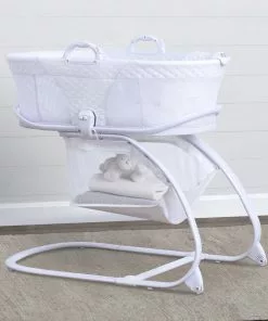 Little Folks By Delta Children Bassinets 2-in-1 Moses Basket Bedside Bassinet Sleeper