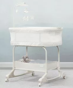 Little Folks SleepCool Rocking Bassinet With Airflow Mesh
