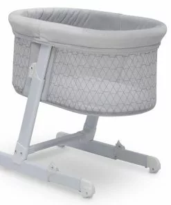 Little Folks By Delta Children Oval Bedside Sleeper Bassinet