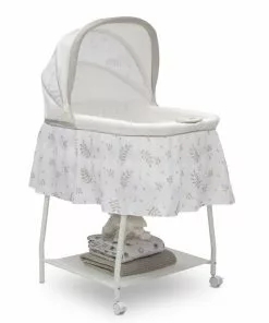 Little Folks By Delta Children Silent Auto Gliding Bassinet Bassinets