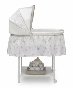 Little Folks By Delta Children Silent Auto Gliding Bassinet Bassinets