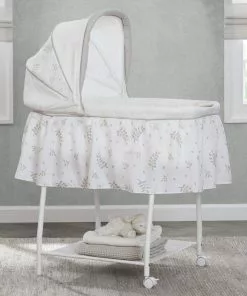 Little Folks By Delta Children Silent Auto Gliding Bassinet Bassinets