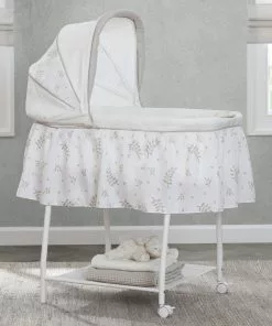Little Folks By Delta Children Silent Auto Gliding Bassinet Bassinets