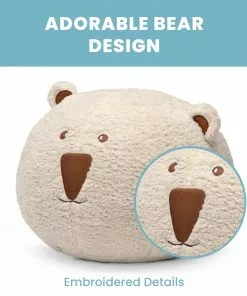 Delta Children Bear Plush Foam Pouf Ottoman