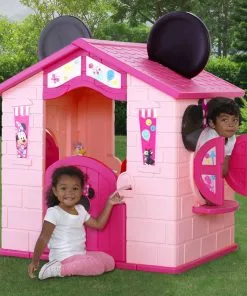 Delta Children Toys & Play Minnie Mouse Plastic Indoor/Outdoor Playhouse With Easy Assembly