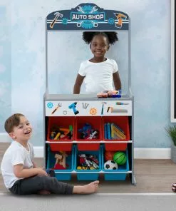 Delta Children Reversible 4-in-1 Pretend Play Center With Chalkboard & Storage What's New