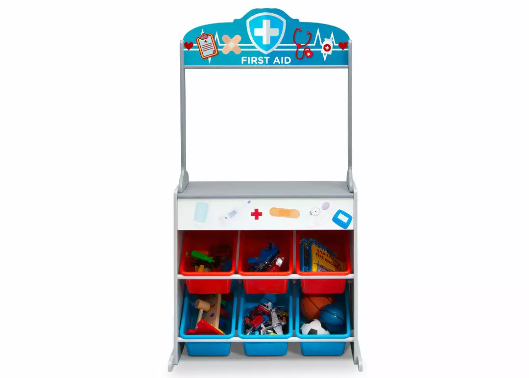 Delta Children Reversible 4-in-1 Pretend Play Center With Chalkboard & Storage What's New 9 Delta Children Reversible 4-in-1 Pretend Play Center With Chalkboard & Storage What's New