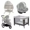 Delta Children 2-Pack Of Universal Mosquito Nets For Strollers, Joggers, Play Yards, Pack ‘n Plays, Infant Cars Seats, Infant Strollers & Bassinets