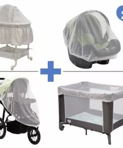Delta Children 2-Pack Of Universal Mosquito Nets For Strollers, Joggers, Play Yards, Pack ‘n Plays, Infant Cars Seats, Infant Strollers & Bassinets