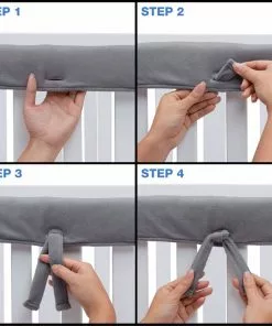 Delta Children Waterproof Fleece Crib Rail Covers/Protectors For Short Side Rails, 2 Pack Baby Cribs