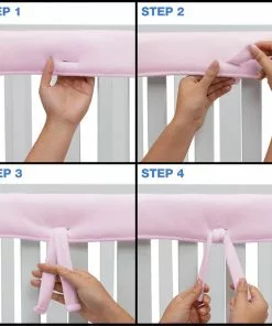 Delta Children Waterproof Fleece Crib Rail Covers/Protectors For Short Side Rails, 2 Pack Baby Cribs