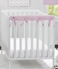 Delta Children Waterproof Fleece Crib Rail Covers/Protectors For Short Side Rails, 2 Pack Baby Cribs