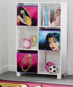 DC Comics Wonder Woman 6 Cubby Deluxe Storage Unit
