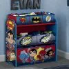 Delta Children Storage Super Friends (Batman | Robin | Superman | Wonder Woman | The Flash) Multi-Bin Toy Organizer