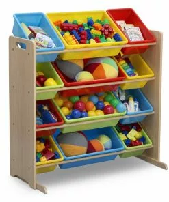 Delta Children Kids Toy Storage Organizer With 12 Plastic Bins