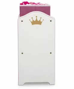 Delta Children Storage Princess Crown Multi-Bin Toy Organizer, White/Pink