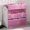 Delta Children Storage Princess Crown Multi-Bin Toy Organizer, White/Pink 2 Delta Children Storage Princess Crown Multi-Bin Toy Organizer, White/Pink