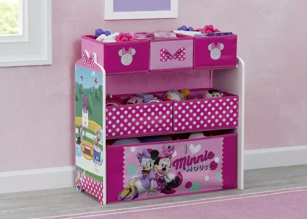 Delta Children Storage Minnie Mouse Design And Store 6 Bin Toy Organizer