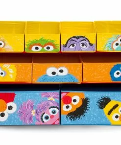 Delta Children Sesame Street Deluxe 9 Bin Design And Store Toy Organizer Storage