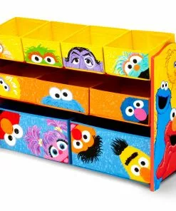 Delta Children Sesame Street Deluxe 9 Bin Design And Store Toy Organizer Storage