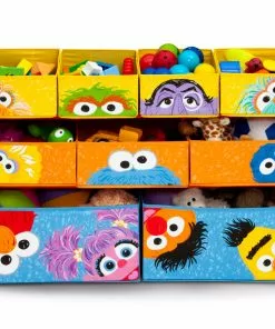 Delta Children Sesame Street Deluxe 9 Bin Design And Store Toy Organizer Storage