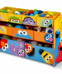 Delta Children Sesame Street Deluxe 9 Bin Design And Store Toy Organizer Storage