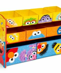 Delta Children Sesame Street Deluxe 9 Bin Design And Store Toy Organizer Storage