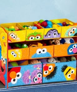 Delta Children Sesame Street Deluxe 9 Bin Design And Store Toy Organizer Storage