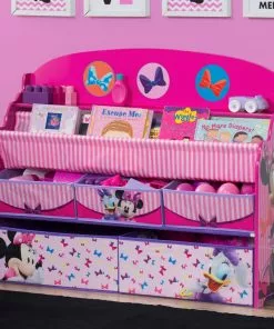 Delta Children Minnie Mouse Deluxe Book & Toy Organizer Storage