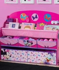 Delta Children Minnie Mouse Deluxe Book & Toy Organizer Storage