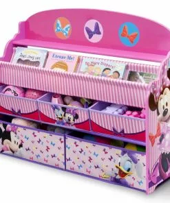 Delta Children Minnie Mouse Deluxe Book & Toy Organizer Storage