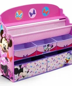 Delta Children Minnie Mouse Deluxe Book & Toy Organizer Storage