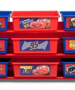 Delta Children Storage Cars Plastic 9 Bin Organizer
