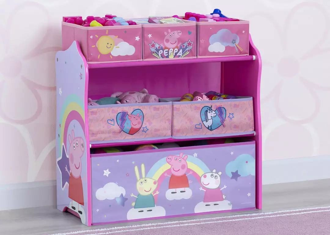 Delta Children Peppa Pig 6 Bin Design And Store Toy Organizer