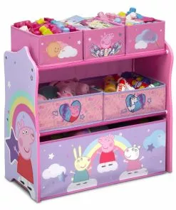 Delta Children Peppa Pig 6 Bin Design And Store Toy Organizer