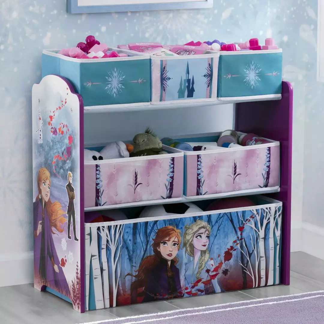 Delta Children Frozen II Design And Store 6 Bin Toy Organizer