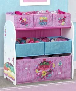 Delta Children Trolls World Tour Design And Store 6 Bin Toy Organizer