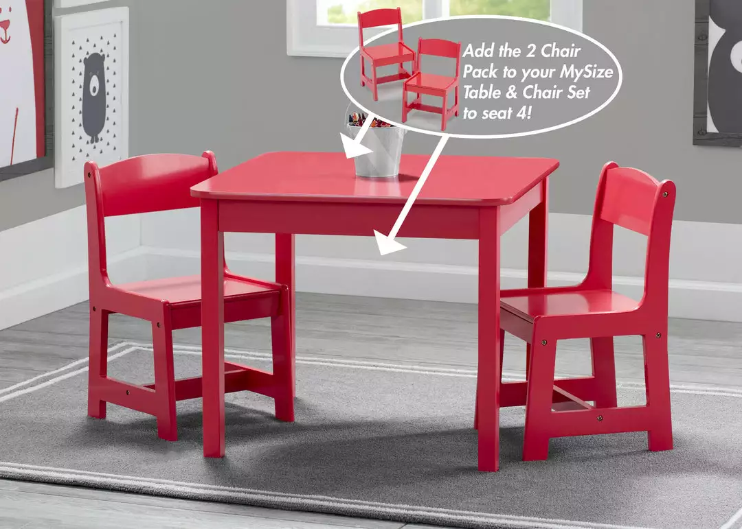 Delta Children Table & Chair Sets MySize Wood Kids Chairs For Playroom (Pack Of 2) 6 Delta Children Table & Chair Sets MySize Wood Kids Chairs For Playroom (Pack Of 2)