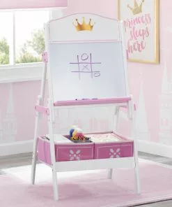 Delta Children Princess Crown Wooden Activity Easel With Storage